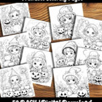 halloween babies coloring pages by happy colorist
