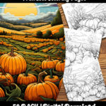 pumpkin patch coloring pages by happy colorist