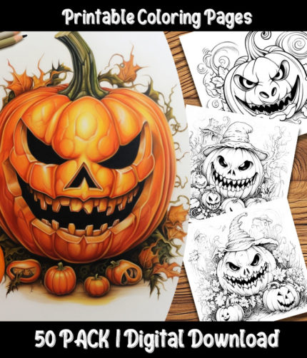halloween pumpkin coloring pages by happy colorist