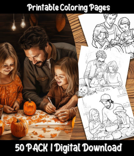pumpkin carving coloring pages by happy colorist