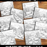 pumpkin patch coloring pages by happy colorist