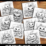 halloween pumpkin coloring pages by happy colorist