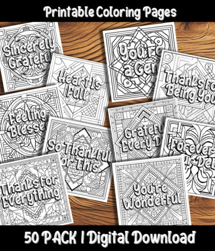 grateful coloring pages by happy colorist