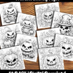 halloween pumpkin coloring pages by happy colorist