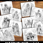 grim reeper coloring pages by happy colorist