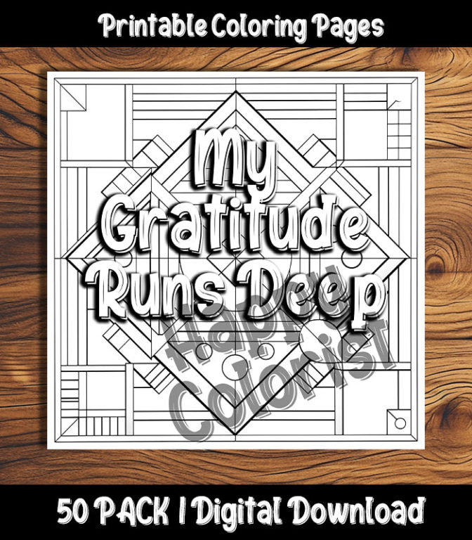 grateful coloring pages by happy colorist