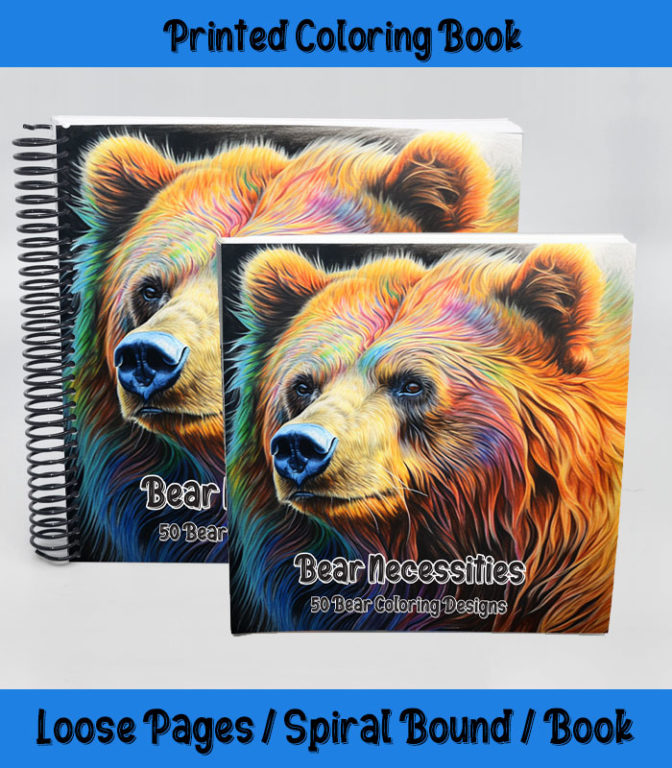 Bear Necessities coloring book by happy colorist