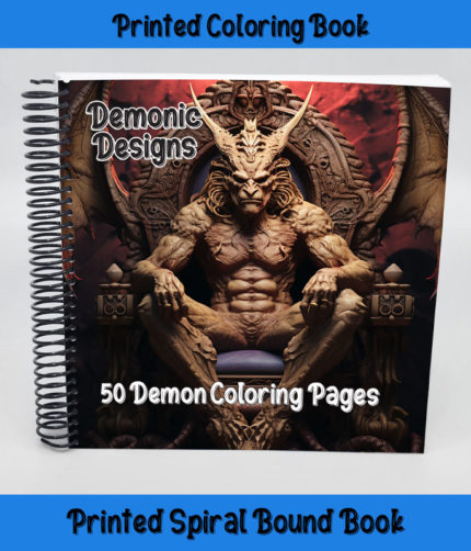 demonic designs coloring book by happy colorist