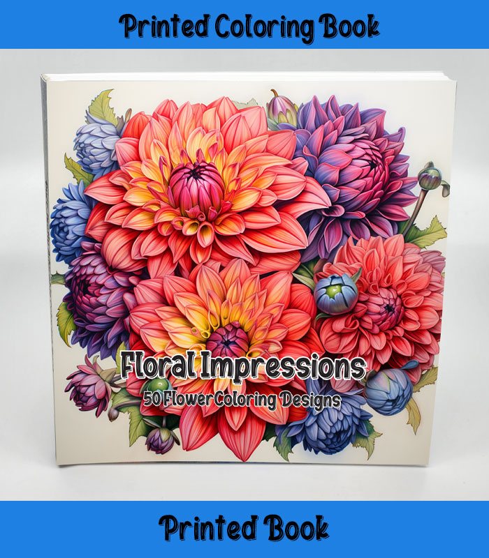 Flower Impressions Coloring Book