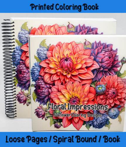 floral impressions coloring book by happy colorist
