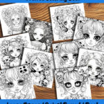 Ghoul Girls & Toys coloring book by happy colorist