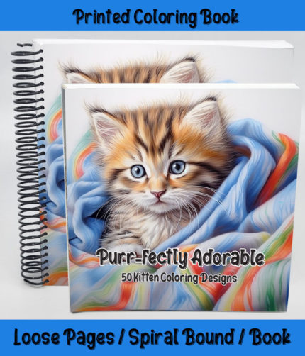 purr-fectly adorable kitten coloring book by happy colorist
