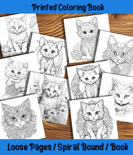 kitten coloring book by happy colorist