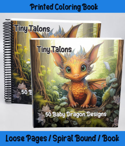 tiny talons coloring book by happy colorist