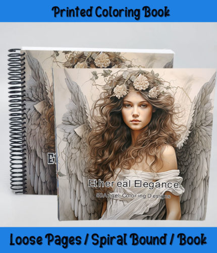 ethereal elegance angel coloring book
