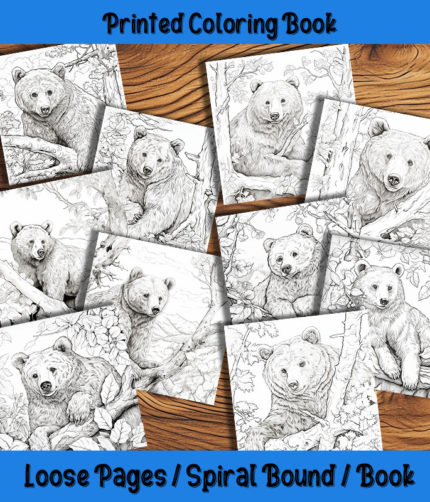 Bear Necessities coloring book by happy colorist