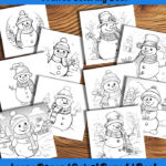frosty friends coloring book by happy colorist