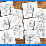 frosty friends coloring book by happy colorist