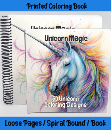 unicorn magic coloring book by happy colorist