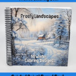 frosty landscapes coloring book by happy colorist