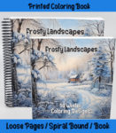 frosty landscapes coloring book by happy colorist