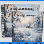 frosty landscapes coloring book by happy colorist