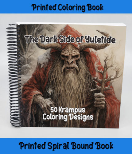 Dark Side of Yuletide coloring book by happy colorist