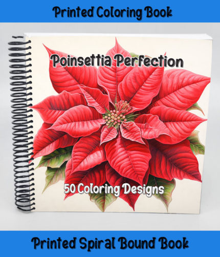 poinsettia perfection coloring book by happy colorist