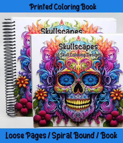 skullscapes coloring book by happy colorist