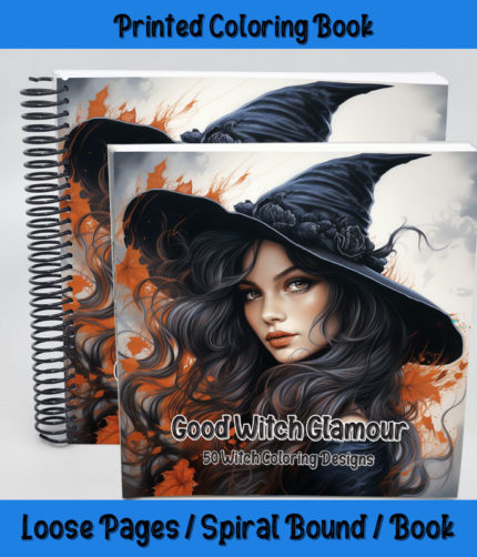 good witch glamour coloring book by happy colorist