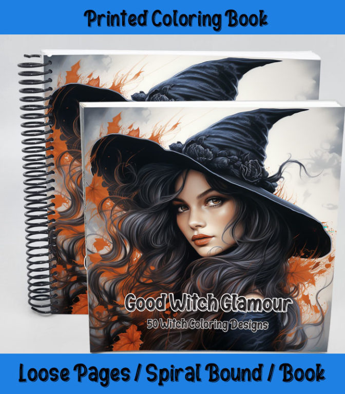 good witch glamour coloring book by happy colorist