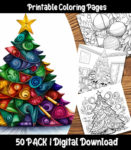 Christmas Tree Coloring Pages by happy colorist