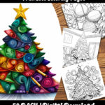 Christmas Tree Coloring Pages by happy colorist