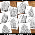 Christmas Tree Coloring Pages by happy colorist