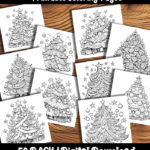 Christmas Tree Coloring Pages by happy colorist