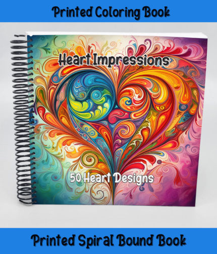 Heart Impressions coloring book by Happy Colorist