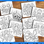 Tentacle Trails coloring book by Happy Colorist
