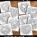 hearts coloring pages by happy colorist