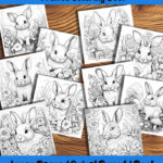 hop & harmony bunny coloring book by happy colorist