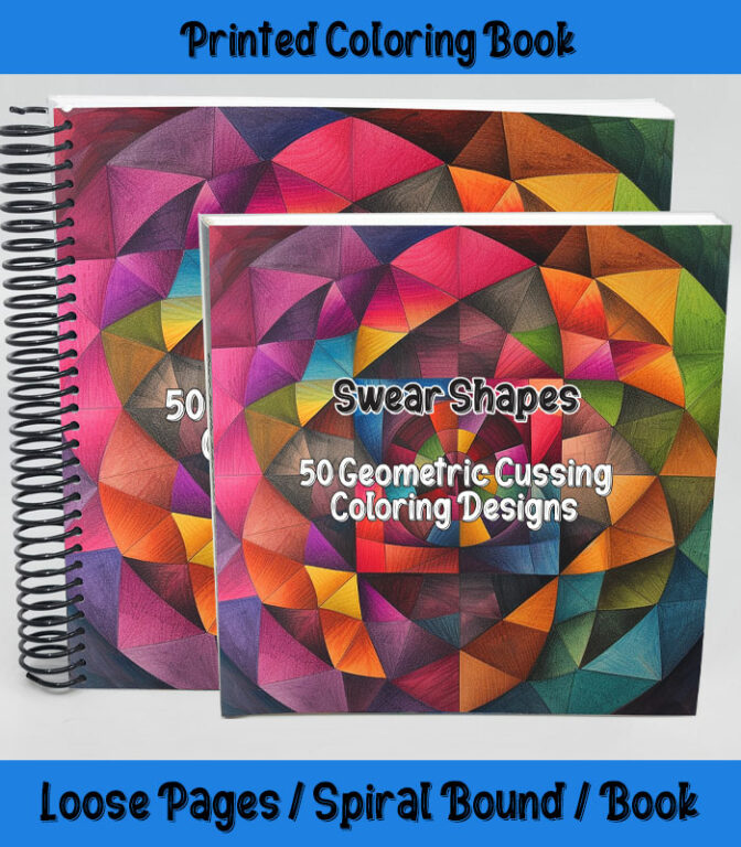 swear shapes coloring book by happy colorist