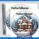 festive spheres coloring book by happy colorist