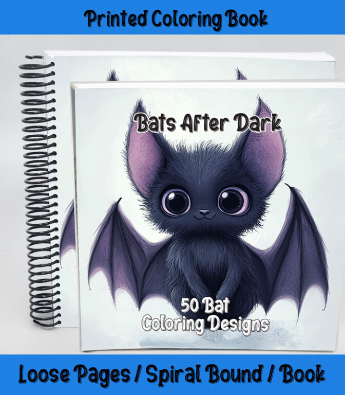 Bats After Dark coloring book by happy colorist