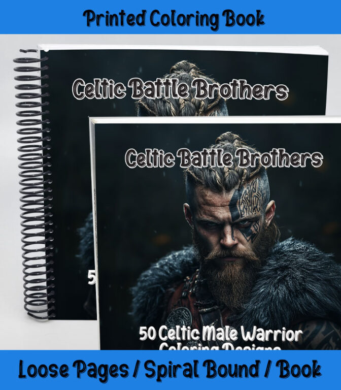 Celtic Battle Brothers coloring book by happy colorist