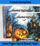 Haunted Halloween coloring book by happy colorist