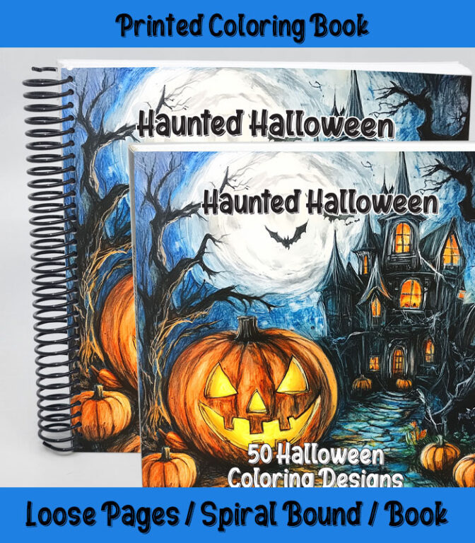 Haunted Halloween coloring book by happy colorist