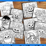 Haunted Halloween coloring book by happy colorist